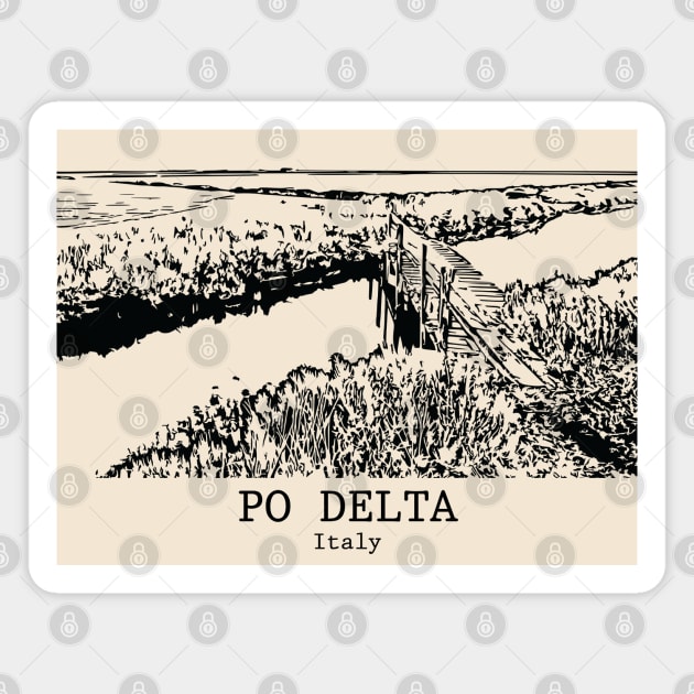 Po Delta - Italy Magnet by Lakeric
